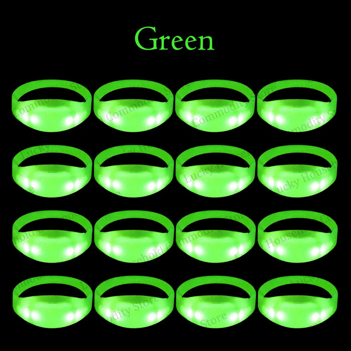 20-100PCS Music&Sound Activated Light up Bracelets Glow Bracelets Rhythmic Led Bracelet Luminous Bracelet Wedding Accessories
