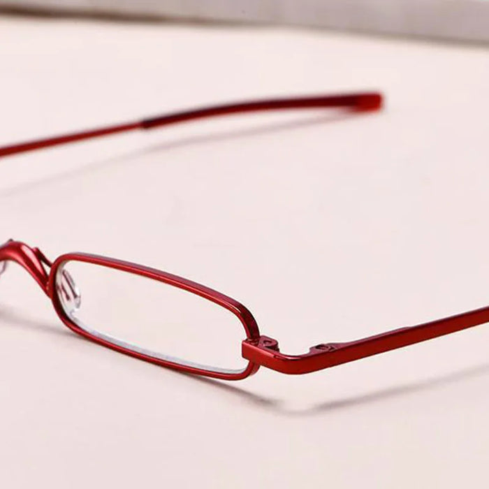 Lunettes de lecture portables style porte-stylo, en métal ultra-léger, anti-lumière bleue, lunettes haut de gamme pour personnes âgées.