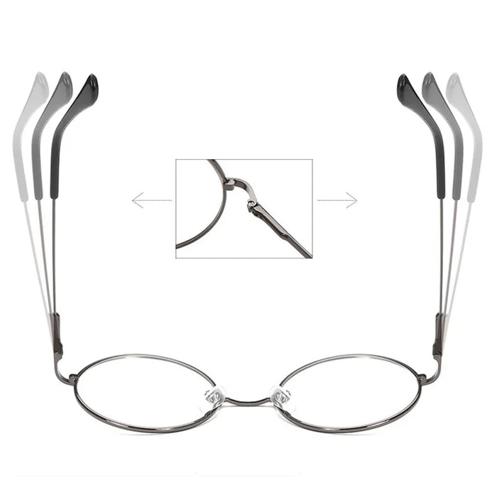 Literary Vintage Round Frame Myopia Glasses Diopter -1.0 -1.5 -2.0 -2.5 3.0 3.5 4.0 Unisex Anti-radiation Nearsighted Eyeglasses