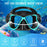 Dry Snorkel Mask Set Panoramic Wide View Anti-Fog for Adults Underwater Snorkeling Swimming Training Diving Glasses Adjustable