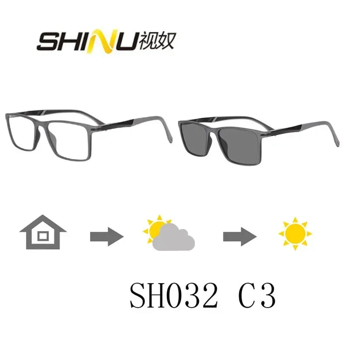 SHINU Progressive Multifocal Reading Glasses Men Presbyopia Hyperopia Eyeglasses Ebook Reader Prescription glasses custom lense