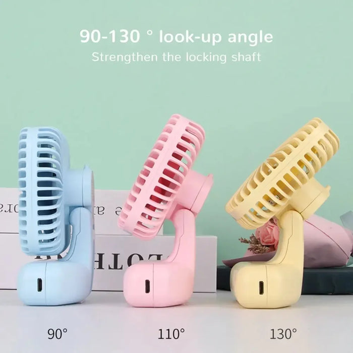 Portable Mini Handheld USB Fan Multi-functional Three Speed Quiet Cool Air Fan for Car Home Office Outdoor Summer Use