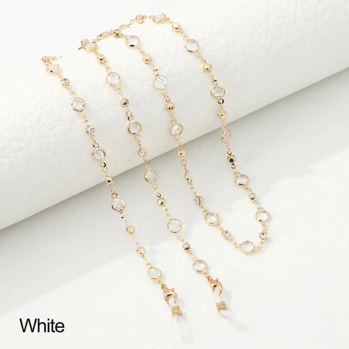 Vintage Long Crystal Glasses Chain Eyeglass Lanyard Glasses Necklace Eye wear Accessories