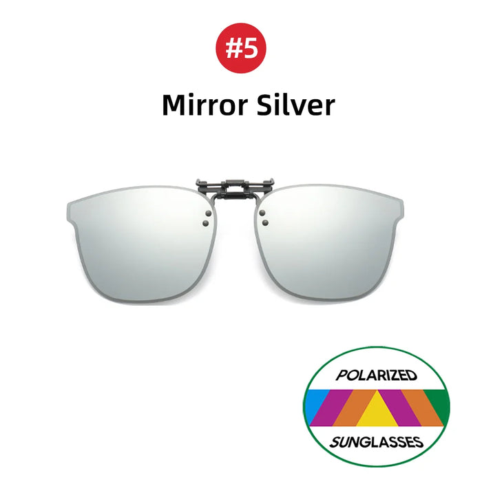VIVIBEE Gafas de sol grandes con clip abatible polarizadas para hombre, clásicas, UV400, lentes fotocromáticas, gafas de sol para mujer