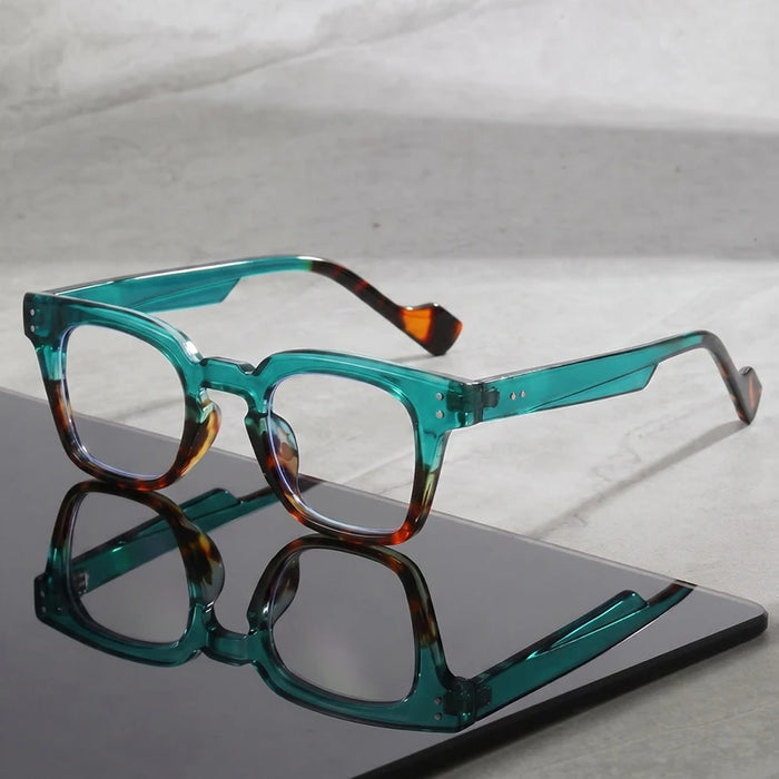 Retro Square Reading Glasses For Middle-aged Men And Women Commuting With Retro Temperament