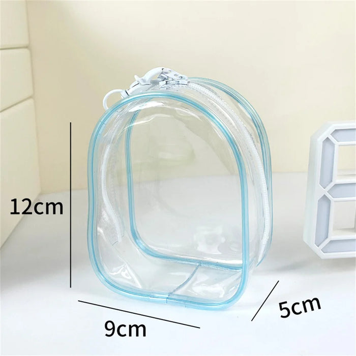 Bolsa de almacenamiento para muñecas en pareja, de PVC transparente con cremallera, organizador a prueba de polvo para muñecas de peluche, estuche de exhibición, mochila exterior, bolsa colgante