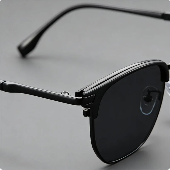 Lunettes de soleil carrées vintage en métal pour hommes et femmes, lunettes de protection UV400 tendance rétro unisexe