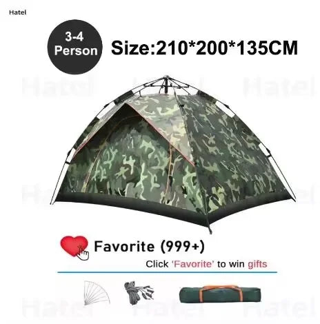 Goture Outdoor Camping Tent 2-6 People Portable Folding Automatic Tent Beach Fishing Family Travel  Park Anti-UV Shade