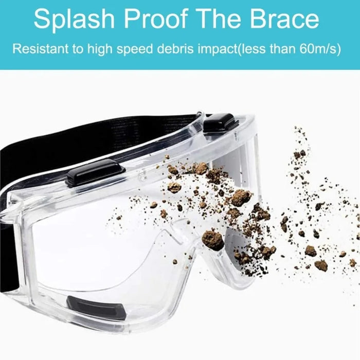 Clear Antifog Safety Goggles Anti Splash Windproof Protective Glasses for Industrial Work Lab Research Cycling Riding