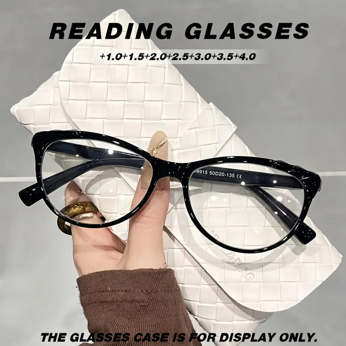Lunettes de lecture œil de chat rétro contrastées pour femme, lunettes anti-lumière bleue, lunettes de lecture légères et confortables