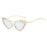 Ins Nouvelles Lunettes de soleil de luxe à double faisceau œil de chat pour femmes Y2K, design de fleur en diamant, tendance, décontractées, pour hommes, Gafas De Sol UV400