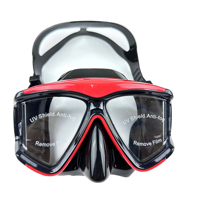 Diving Mask Snorkel Swimming Goggles Scuba Silicone Skirt 3 Windows Anti-Fog Anti-Leak Wide View Panoramic HD For Adult Youth