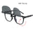 VIVIBEE Gafas de sol polarizadas con clip sin montura, abatibles, antirreflejo, para conducir de noche, cuadradas, UV, para gafas graduadas