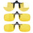 Antilentes de luz azul con clip Lentes rojos con clip para dormir mejor Lente naranja con clip para jugar o trabajar Lente amarilla polarizada para conducir