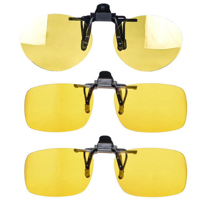 Antilentes de luz azul con clip Lentes rojos con clip para dormir mejor Lente naranja con clip para jugar o trabajar Lente amarilla polarizada para conducir