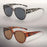 Lot de 2 lunettes à grande monture tendance, convenant aux hommes et aux femmes pour la décoration extérieure