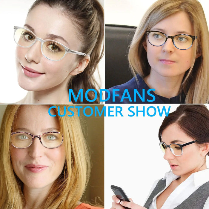 MODFANS Reading Glasses For Women Small face Readers Ladies Eyeglasses Frame With Spring Hinge Presbyopic glasses +2.0 +2.5 +3.0