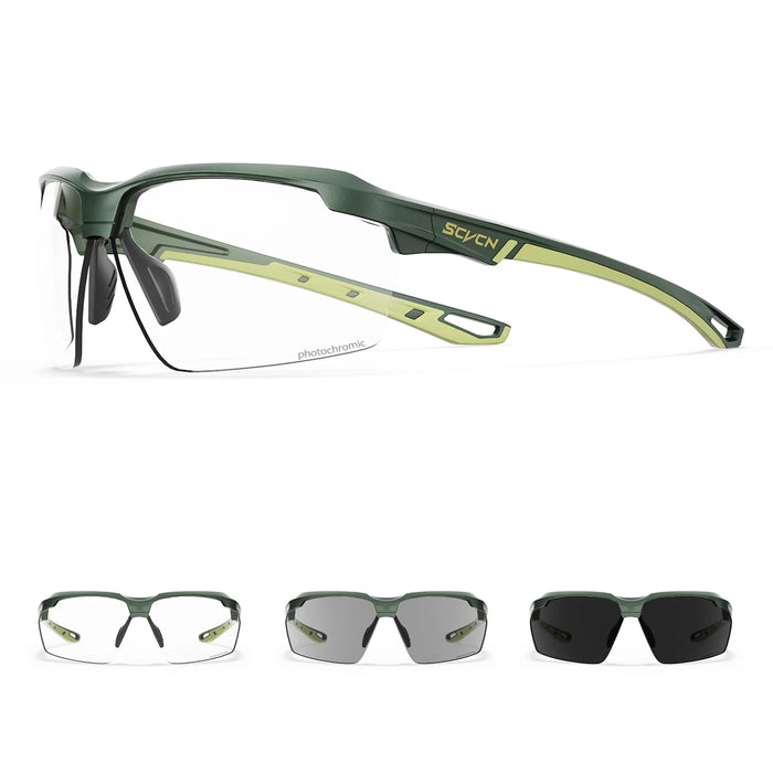 SCVCN Photochromic Bike Glasses UV400 Men Women Cycling Sunglasses MTB Mountain Outdoor Sports Eyewear Driving Fishing Camping