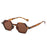 Vintage Polygon Square Women Sunglasses Fashion Hexagon Clear Ocean Lens Shades UV400 Men Rivets Sun Glasses Oculus