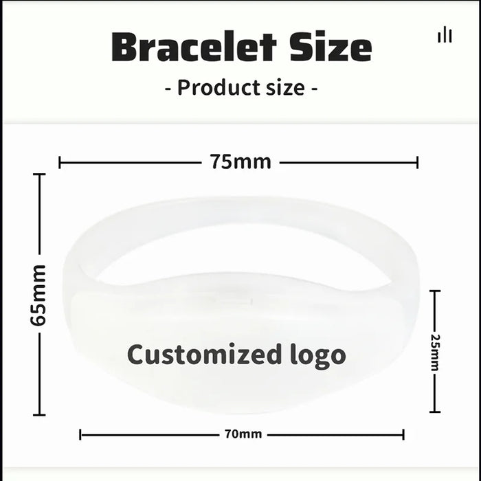 10-50Pcs Music & Sound Activated Led Bracelet for Wedding Glow Bracelet Light Up Bracelet Birthday Glow in The Dark Party Favor