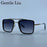 Oversized Steampunk Square Metal Sunglasses Men 2026 Luxury Designer Vintage Double Bridge Sun Glasses Retro Driving Eyewear