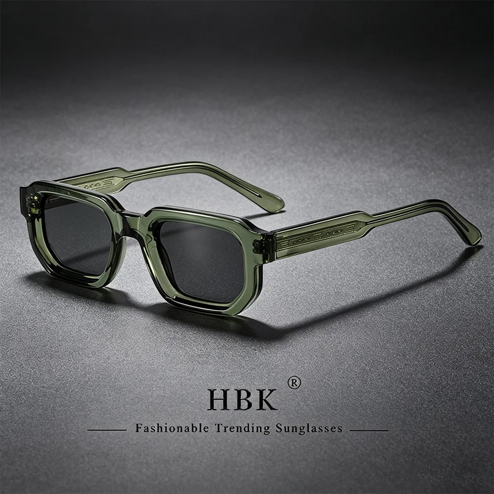 HBK New Fashion Small Frame Men Sunglasses Polygon Cupronickel Core Insert Leg Sun Glasses Outdoor Party Vacation Travel