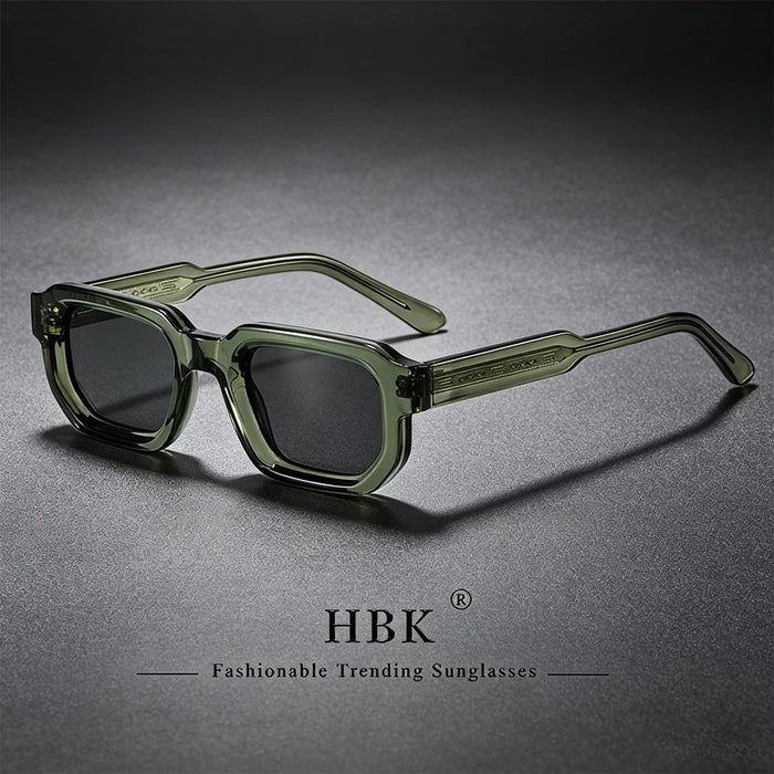 HBK New Fashion Small Frame Men Sunglasses Polygon Cupronickel Core Insert Leg Sun Glasses Outdoor Party Vacation Travel