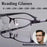 Gafas de lectura para hombre, estilo retro, de negocios, para hipermetropía, con filtro de luz azul, para lectura, de 0 a +4.0