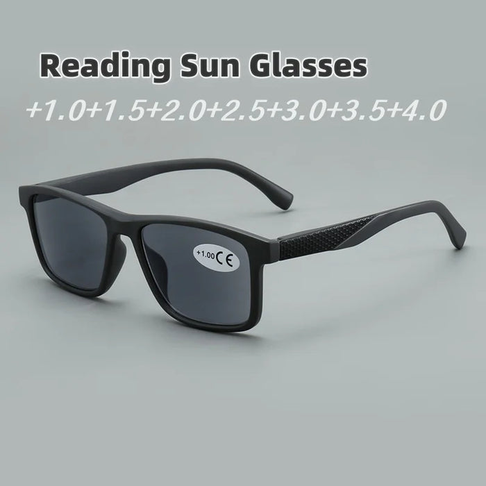 Men Square Frame Reading Sun Glasses Classic Anti UV Protection Presbyopic Eyeglasses Male 2025 New With Diopters +1.00 to +4.00