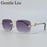 Rimless Square Sunglasses Men 2026 Luxury Brand Cut Edge Eyewear Trendy Leopard Head Sunglass For Male Punk Metal Frame Shades