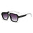 Lunettes de soleil carrées classiques à double pont pour hommes et femmes, verres transparents couleur océan, lunettes tendance avec rivets, protection UV400