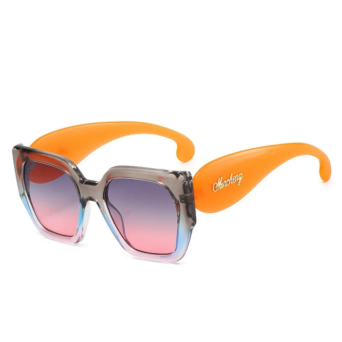 New Retro Leopard Gradient Square Women And Men Sunglasses 2026 Personality Luxury Colorful Frame Casual Versatile Glasses UV400