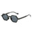 Vintage Polygon Square Women Sunglasses Fashion Hexagon Clear Ocean Lens Shades UV400 Men Rivets Sun Glasses Oculus