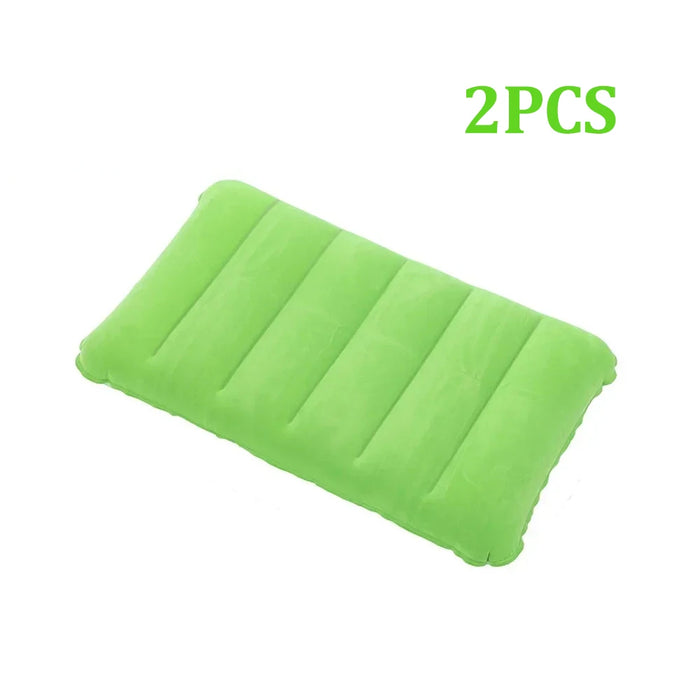Almohadas de colchón de aire de 47x30cm Cojín para dormir de camping al aire libre Almohadas inflables cuadradas plegables Respaldo de viaje Reposacabezas de avión grande