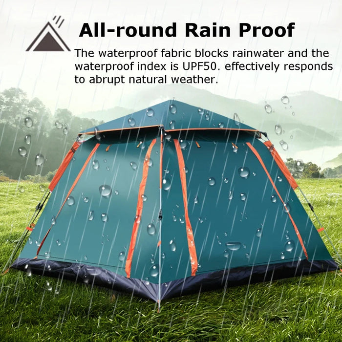 Goture Outdoor Camping Tent 2-6 People Portable Folding Automatic Tent Beach Fishing Family Travel  Park Anti-UV Shade