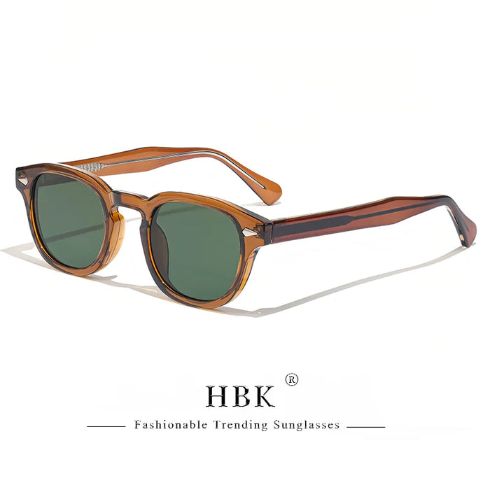 HBK Fashion Men's Sunglasses Gradient Lens Design Sun Glasses Simple Round Women Daily Wear Outdoor Shopping Travel Party