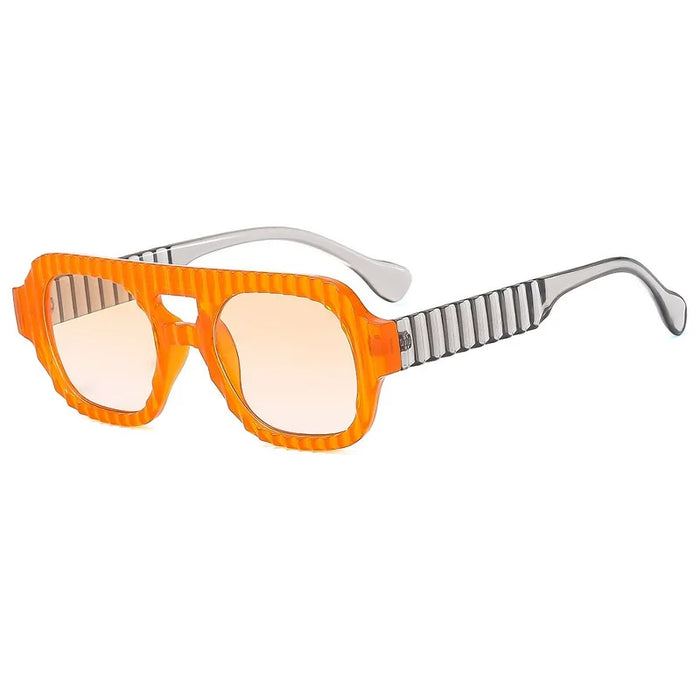 Nuevas Gafas de Sol Cuadradas de Doble Puente Retro para Mujer Diseño de Tonos Degradados Gafas de Sol de Alta Calidad para Hombre Protección UV400