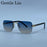 Rimless Square Punk Sunglasses Men 2026 Luxury Brand Designer Vintage Hip Hop Sun Glasses Cut Edge Eyewear Fashion Driving Shade