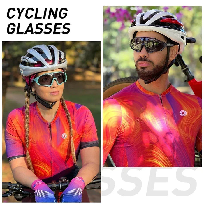 SCVCN-New Style Sunglasses Bicycle Eyewear Mountain Bike Cycl Goggles UV400 MTB Road for Men Photochromic Sport Cycling Glasses
