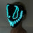 Multi Color LED EL Wire Glowing horror Mask Luminous Full Face Mask wireless mask Halloween Cosplay Party Rave Costume Accessory