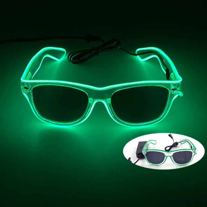 Nuevas gafas estilo Cyberpunk geniales, decoración de fiesta luminosa, gafas de sol LED que brillan, para fiestas en bares, raves y bailes