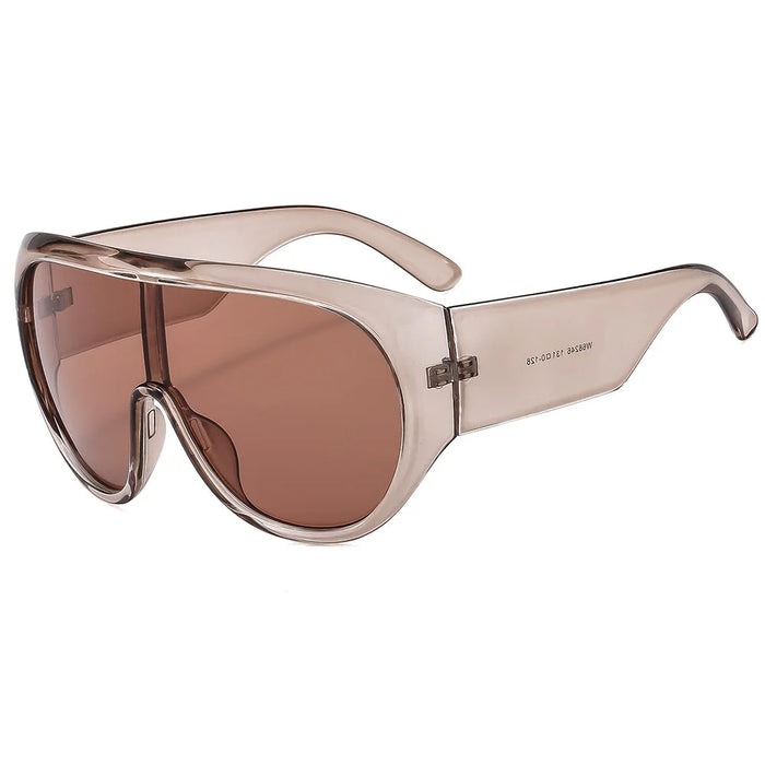 Lunettes de Soleil Masque Visière Oversize Homme Femme Coupe-Vent Verres Solaires Monture Large Goggles Shades Sport UV400