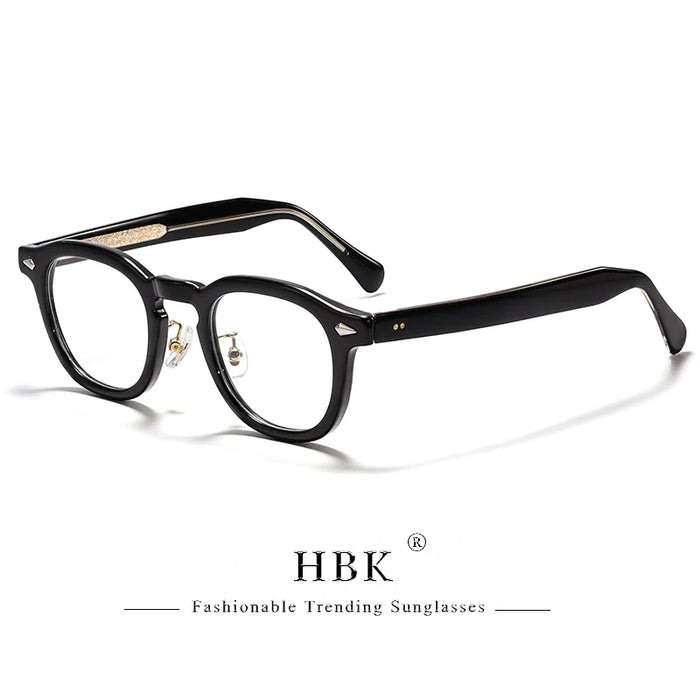 HBK Retro Men's Eyeglass Frames Luxury Anti BlueLight Lenses TR-90 Frame Glasses Women's Reading Computer Eyewear