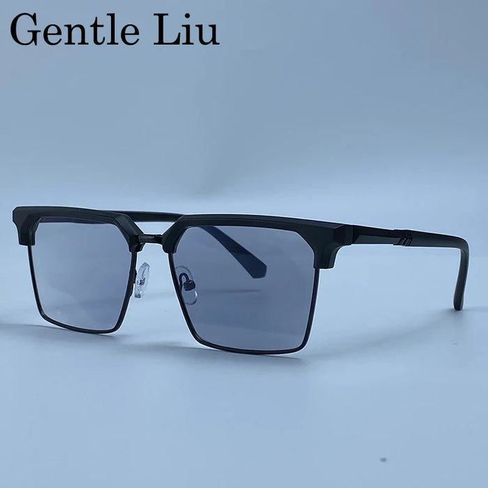 2026 Lunettes de Soleil Carrées de Luxe Designer Homme Classique Vintage Monture Métal Noir Or Lunettes de Soleil Steampunk Conduite