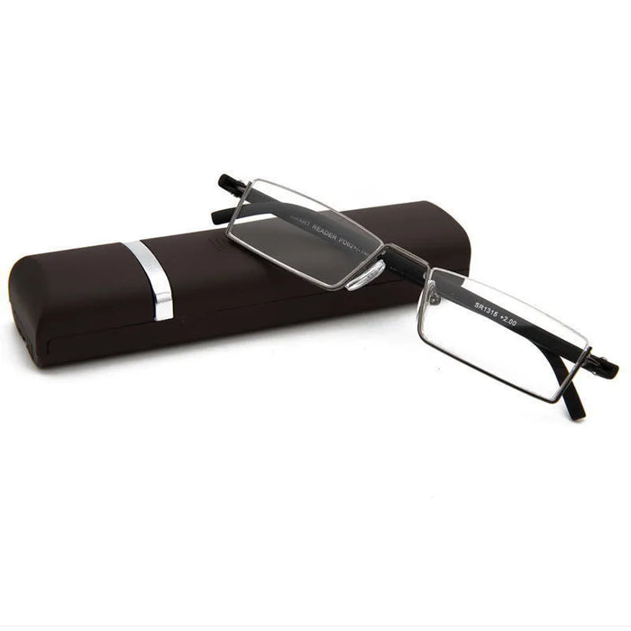 New stylish TR90 small square reading glasses, high-definition anti-blue light reading glasses for the elderly, with a high-end