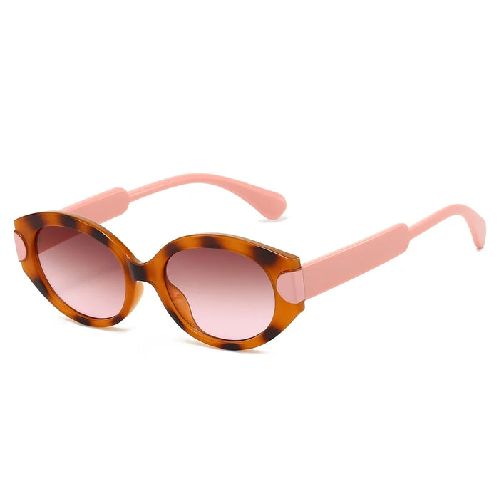 New Retro Tortoiseshell Gradient Cat Eye Women Sunglasses 2025 Luxury Brand Two Color Frame Design Men Casual Sun Glasses UV400