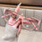 Gafas de lectura de ojo de gato elegantes para mujer - Diseño moderno de bloques de color, bloqueo de luz azul, aumento de 1.0 a 4.0