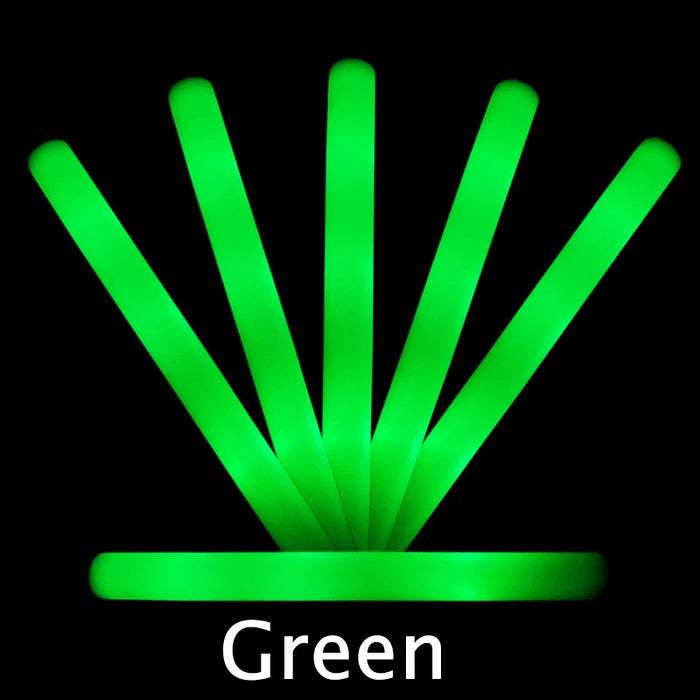 1-100Pcs LED Glow Sticks Bulk Colorful RGB Glow Foam Stick Cheer Tube Dark Light for Xmas Birthday Wedding Party Supplies