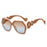 Ins New Trend Retro Gradient Hexagonal Women Sunglasses Personality Contrast Irregular Frame Design Men Versatile Gafas De Sol