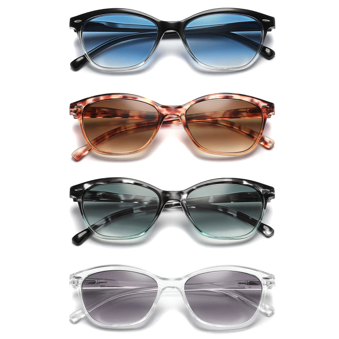 Reading Sunglasses For Women Men Square Classic Frame for Outdoors Use Sun Glasses Readers Eyeglasses with Diopter Spring Hinge